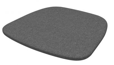 Graue Vitra Soft Seats Sitzauflage Typ A für Stühle, komfortable Polsterung.